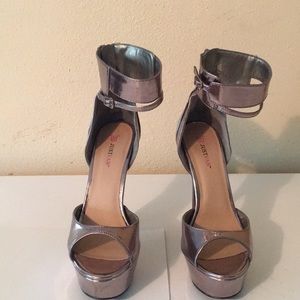 5” pewter colored stilettos